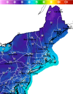 National Digital Forecast Database Maximum Temperature Forecast